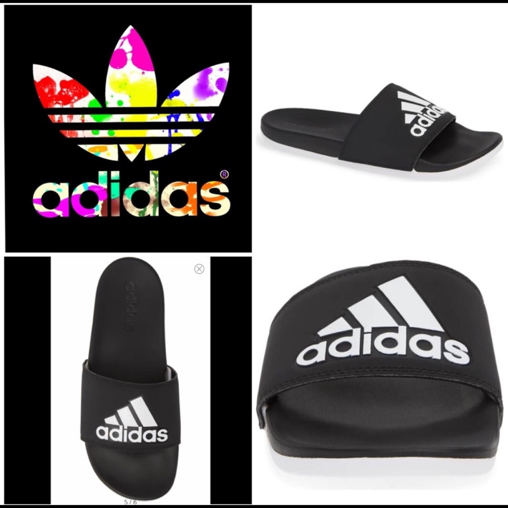 Adidas Adilette Comfort Slide Sandals Flats